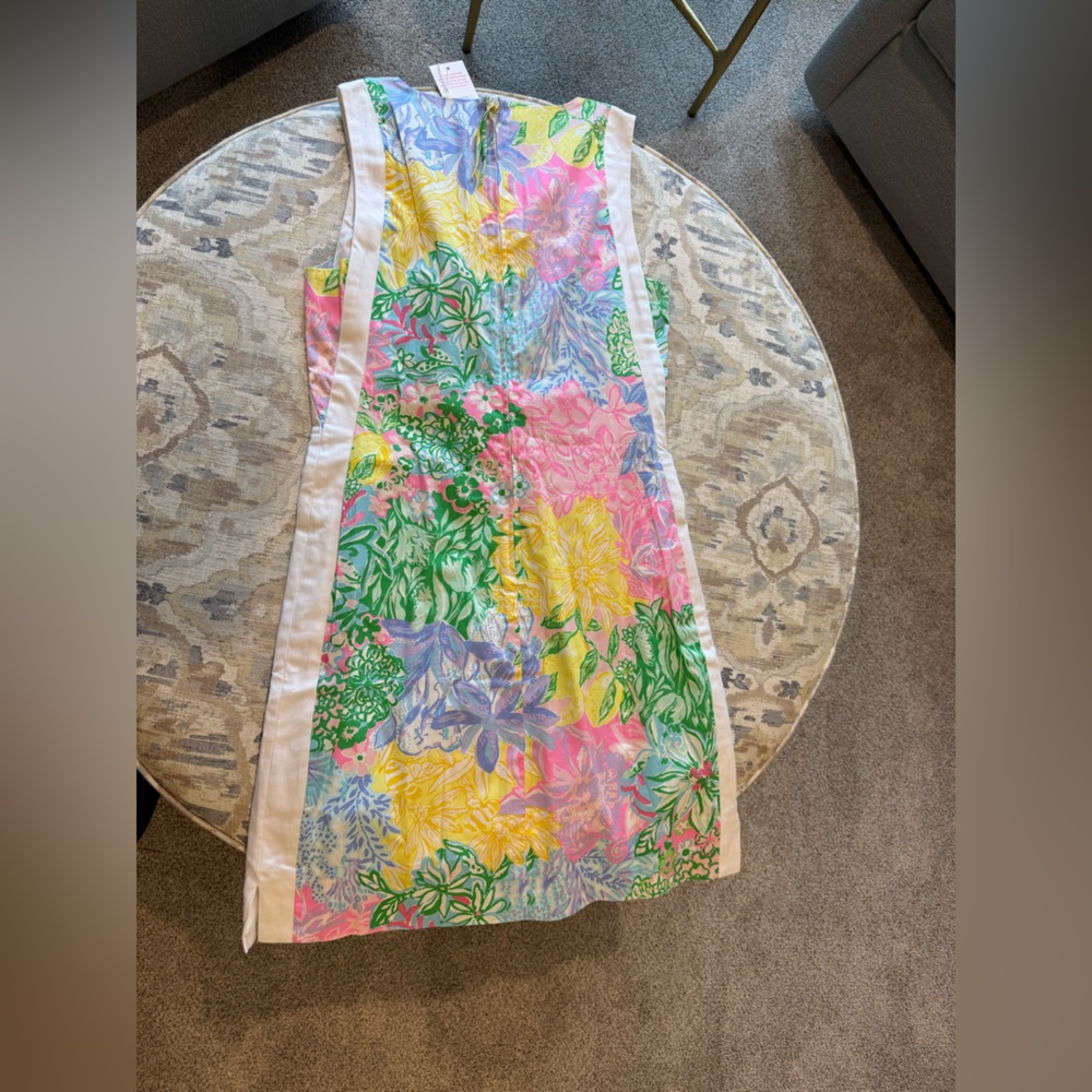 NWT Lilly Pulitzer Sz 4 Beckler Shift Dress Multi Bright Delight Patch Ret.$198 - Picture 5 of 5